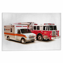 Fire Truck And Ambulance Rugs 46913633