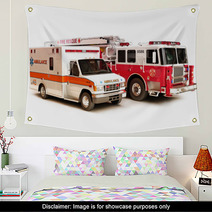 Fire Truck And Ambulance Wall Art 46913633