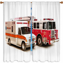 Fire Truck And Ambulance Window Curtains 46913633