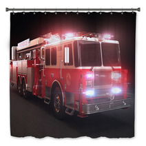 Fire Truck With Lights Bath Decor 45222176