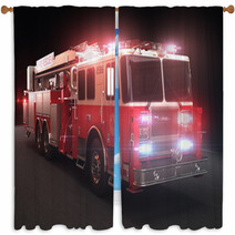 Fire Truck With Lights Window Curtains 45222176