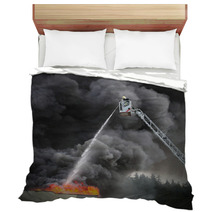Firefighter And Burning House Bedding 66227690