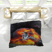 Firefighter And Burning House Bedding 66227707