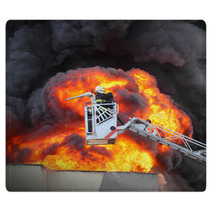 Firefighter And Burning House Rugs 66227707
