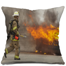 Firefighter In Action Pillows 15288820