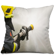 Firefighter In Action Pillows 58169183