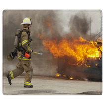Firefighter In Action Rugs 15288820
