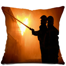 Firefighters At Work Pillows 52327578