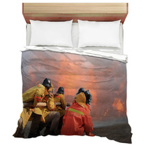 Firefighters Fighting Fire Bedding 53567962