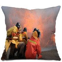 Firefighters Fighting Fire Pillows 53567962