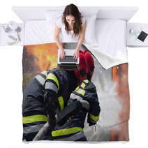 Firefighters In Action Blankets 42224219