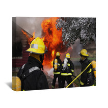 Firefighters In Action Wall Art 5113946