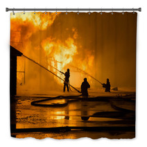 Firemen At Work Bath Decor 64627432