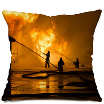 Firemen At Work Pillows 64627432