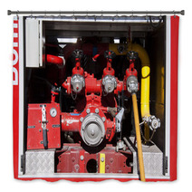 Firemen Equipment In A Fire Truck Bath Decor 58177024