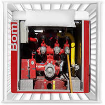 Firemen Equipment In A Fire Truck Nursery Decor 58177024