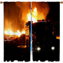 Firetruck And Fire Window Curtains 29068663