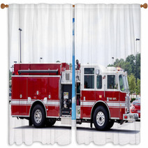 Firetruck Window Curtains 15912792