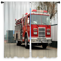 Firetruck Window Curtains 48261012