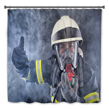 Firewoman In Fire Protection Suit Bath Decor 52338501