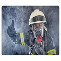 Firewoman In Fire Protection Suit Rugs 52338501