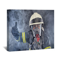 Firewoman In Fire Protection Suit Wall Art 52338501