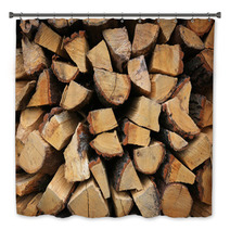 Firewood Background Bath Decor 57244913
