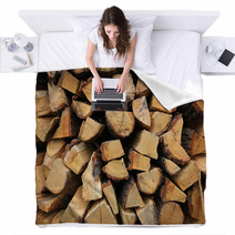 Firewood Background Blankets 57244913