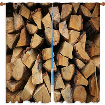 Firewood Background Window Curtains 57244913
