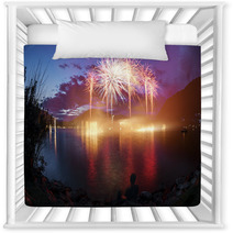 Fireworks On The Lugano Lake Nursery Decor 66222171