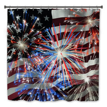 Fireworks Over Us Flag 2 Bath Decor 638835