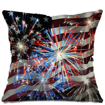 Fireworks Over Us Flag 2 Pillows 638835