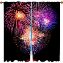 Fireworks Window Curtains 59887022