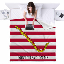 First Navy Jack Flag Of The United States Of America Blankets 132776783
