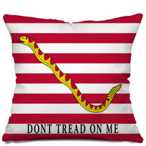 First Navy Jack Flag Of The United States Of America Pillows 132776783