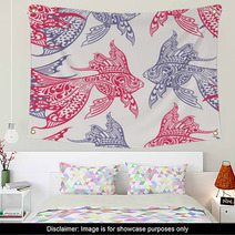 Fish Seamless Pattern Wall Art 50867463