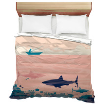 Fisherman And Sharks Bedding 180223689