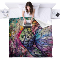 Fishes Watercolors Blankets 64798480