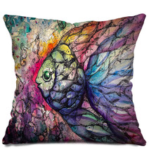 Fishes Watercolors Pillows 64798480