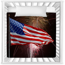 Flag And Fireworks-American Fourth Of July Nursery Decor 82992735