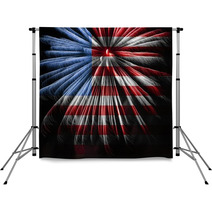 Flag And Fireworks Backdrops 2185104