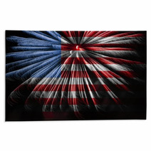 Flag And Fireworks Rugs 2185104