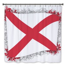 Flag Of Alabama Vector Illustration Of A Stylized Flag Bath Decor 113506867