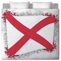 Flag Of Alabama Vector Illustration Of A Stylized Flag Bedding 113506867