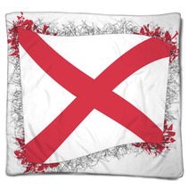 Flag Of Alabama Vector Illustration Of A Stylized Flag Blankets 113506867