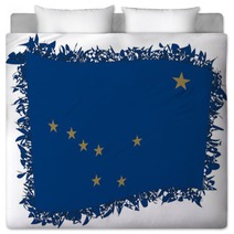Flag Of Alaska Vector Illustration Of A Stylized Flag Bedding 113506860
