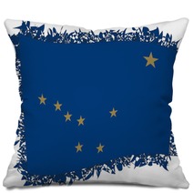 Flag Of Alaska Vector Illustration Of A Stylized Flag Pillows 113506860