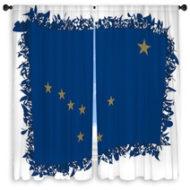 Flag Of Alaska Vector Illustration Of A Stylized Flag Window Curtains 113506860