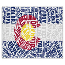 Flag Of American State Word Cloud Illustration Rugs 75234341