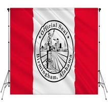 Flag Of Birmingham Alabama Usa Backdrops 111520931
